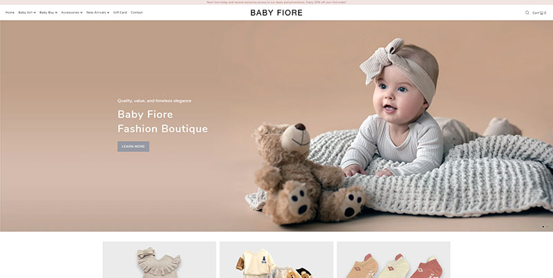 Baby Fiore website screenshot