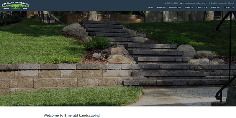 Emerald Landscaping website screenshot