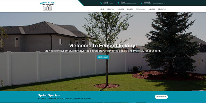 Fenced In Vinyl website screenshot