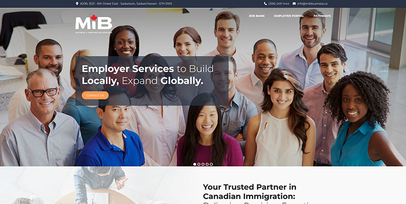 MIB Business website screenshot