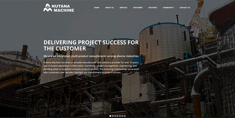 Nutana Machine website screenshot